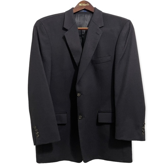 Ralph Lauren 100% Cashmere Jacket Blazer Coat Tux Navy Blue Men’s 44 L - Picture 1 of 12